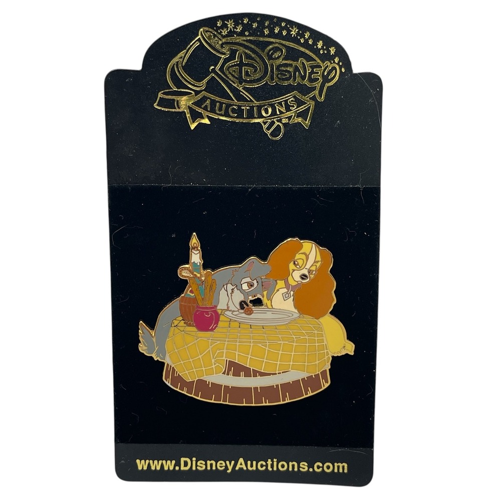 Disney‎ Auctions Lady and the Tramp Spaghetti Dinner Pin Limited Edition 1000 LE